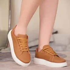 Tênis Feminino Casual Sapato Tendência Solado Flatform  Minimalista Confort Moda Outono Inverno
