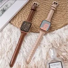 Pulseira De Relógio Feminina De Couro Silm Para Apple Watch series 1 / 2 / 3/4/5/6/7/8Ultra