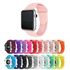 Pulseira silicone lisa Para Iwo Apple Watch Series 1 2 3 4 5 6 7 8 44mm 42mm 40mm 38mm 42mm 44mm 45mm