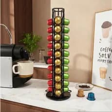 Suporte Capsula Nespresso Giratório Cromado 40 Cápsulas