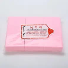 SQ4741 - 500 Unidades De Algodão Prensado ROSA Natural Remoção De Esmalte Unhas De Gel Acrygel