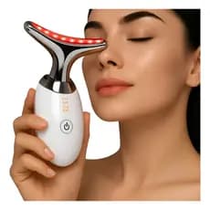 Massageador Facial Rejuvenescedor Bivolt | Tratamento Facial Luz LED | Anti-Idade | Cores Sortidas