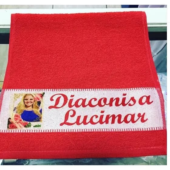 Toalhinha com Foto e Nome Personalizada Igreja, escola, Academia, Lembrancinha