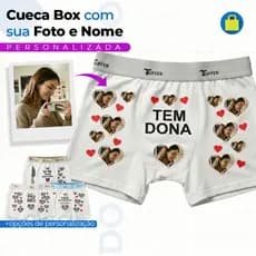 Cueca Box Personalizada Dia dos Namorados com FOTO TEM DONA