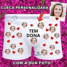 Cueca Personalizada com Foto e Coração