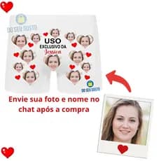 Cueca Box Personalizada Presente Dia dos Namorados com Foto e Nome
