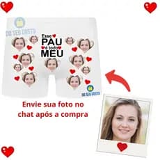 Cueca Box Personalizada Presente Dia dos Namorados com Foto Esse Pau é Todo Meu