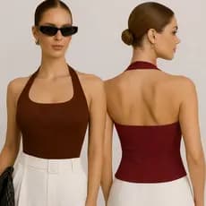 Blusa Feminina Frente Unica Com Costas Nua