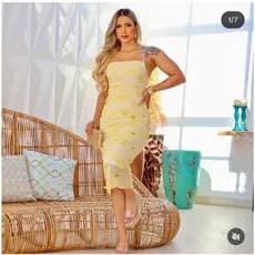 VESTIDO MIDI TULE  FLORAL