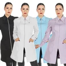 Jaleco Feminino Alfaiataria BORDADO Profissional Esteticista Farmacêutica Dentista Salão de Beleza Nail Designer