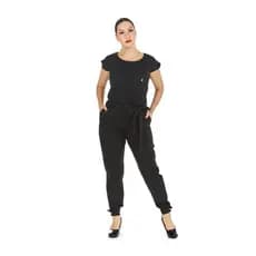 Conjunto Scrub Feminino Muscle Preto Esteticista Salão de Beleza Assistente Clínica Consultório Secretária