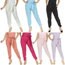 Calça Scrub Feminina Alfaiataria Várias Cores Casual Esteticista Consultório Profissional Salão de Beleza Uniforme