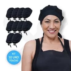 Kit Com 10 Touca Redinha Lavável Fresquinha Cozinha Lanchonete Padaria Uniforme
