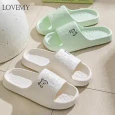 Nova Moda Verão Casal Chinelos Sola Macia Sandálias Slides Casa Interior Flip Flops