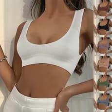 Roupa sutiã Interior Feminina sutiã Exterior Lindo Peito De Costas/Esportiva À Prova De Choque Com Almofada De/Colete De Ombro Largo Bottoming