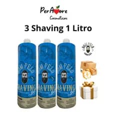 Kit Shaving 3x Gel para barbear profissional Shaving Dom Pelo Original1 Litro