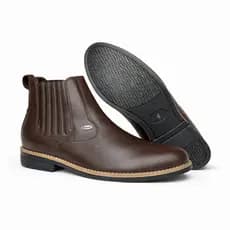 Botina Chelsea Masculina em Couro Legítimo Keboot linha de luxo Solado Costurado