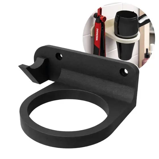 Suporte para Secador de Cabelo e Chapinha c/ Parafusos
