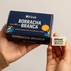 Kit 60 Borrachas Brancas Escolar Escritório Estudantes Professores Uso Diário Macias Qualidade