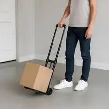 Carrinho de Carga Dobrável 40kg com Rodas Bagagem Transporte Mudança Armazém Caixa Reforçado