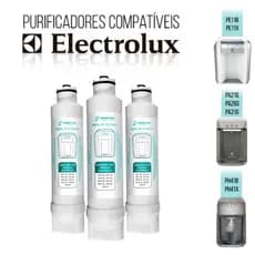 1, 2 ou 3 Refil Filtro Purificador Compatível Electrolux PE11X PE11B PA21G PA31G PC41B PC41X PH41B