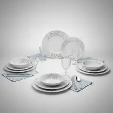 Jogo de Pratos Jantar 16 Pçs Taças de Vidro Diamond Prato de Vidro Aparelho de Jantar pratos cozinha