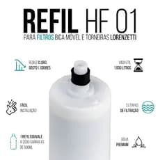 💧 Refil Compatível Lorenzetti Acqua Bella Vitale — Vela Filtro HF01 Hidrofiltros Kit 1 2 3 ou 4 UN