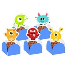 Toppers para Docinho 3cm Monstrinhos BOO - Tags Brigadeiro Beijinho Festa Aniversário Mesversário