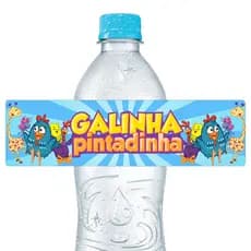 10 Adesivos Para Água 500ml Galinha Pintadinha - Pronto para aplicação, Decoração Festa Aniversário
