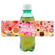 10 Adesivos para Caçulinha Tô com Fome - Mini Refrigerante,  Decoração de Festa Aniversário Tema Comidas.