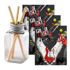 Adesivos Para Difusor Rock and Roll - Decoração de Festa e Mesversário.