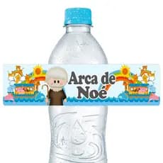 10 Adesivos Para Água 500ml Arca de Noé - Pronto para aplicação, Decoração Festa Aniversário