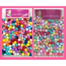 300 Pompons Colorido 10mm (Ótima qualidade).