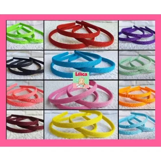15 Tiaras Encapadas (Sortido, 1 de cada cor).