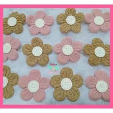 Aplique Flor 3x3.2cm (2 cores, até 50 unidades)