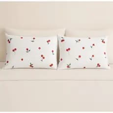 Kit 2  Fronhas de Algodão 180 fios - 70x50cm com acabamento em zíper