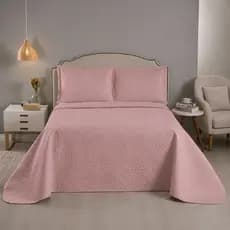 Cobre Leito Casal Queen 3 Peças – Matelado Ultrassônico Microfibra 170 Fios | Kit Colcha Romeu