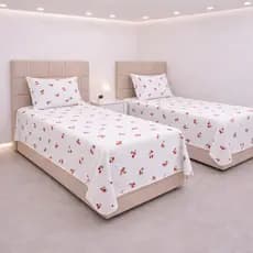 Cobre Leito Solteiro Piquet + Porta Travesseiro | Promoção Lindas Estampas Super Leve