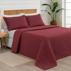 Cobre Leito Queen 3 Peças Micropercal 400 fios | Dupla Face e Viés Promoção
