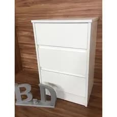 Mesa de cabeceira com rodinhas em gel 40x60x30 3 gavetas