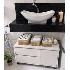Mesa De Cabeceira Com 2 gavetas 1 Porta Em MDF 75x55x35 Organizador Prático Funcional