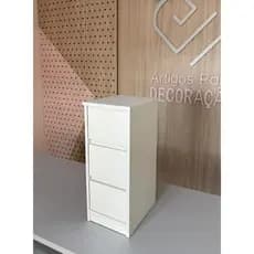 Mesa De Cabeceira Estreito Com 3 Gavetas 20x60x30 De Chão Em Mdf