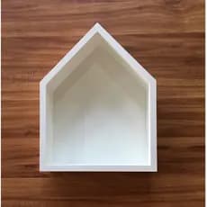Nicho Em Formato De Casinha Com Fundo 1 Unidade Mdf Brancotx