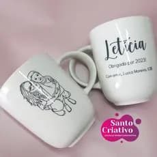 Caneca Personalizada 280ml - Creme - Arte Fine Line