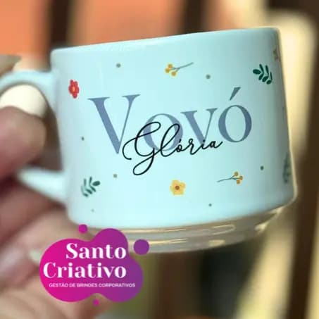 Xícara Personalizada Com Pires - 180ml Com Pires Branco