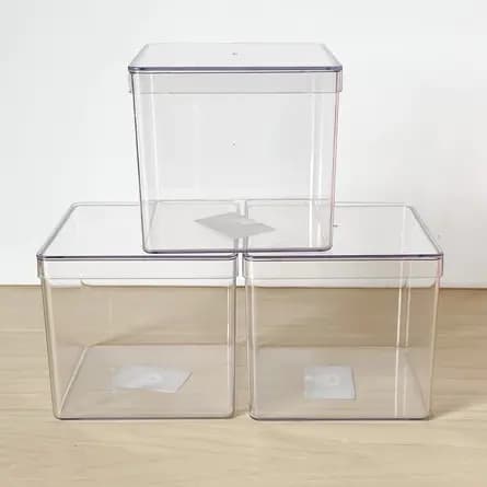 Caixa Acrílica 5x5 transparente para lembrancinhas e artesanato para personalizados de luxo