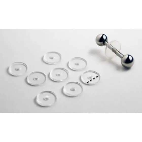 Nopull Disco Piercing Silicone Cicatrização Fim da Queloide - 1 par