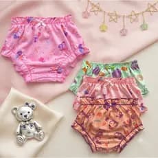 Kit Calcinha Infantil Algodão 2 a 5 Anos