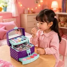 Maleta De Maquiagem Infantil - Kit Maquiagem Infantil Lindo