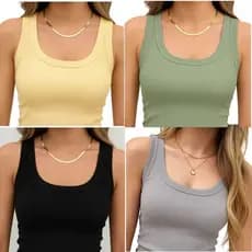 Blusas Regata Feminina Ribana Canelada Premium Algodão Verão